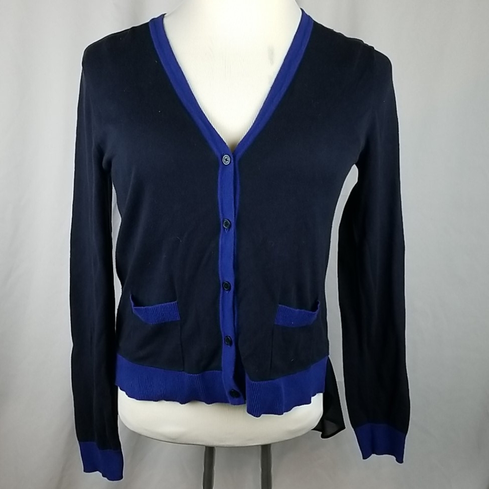 CAbi v-neck button down top Size L